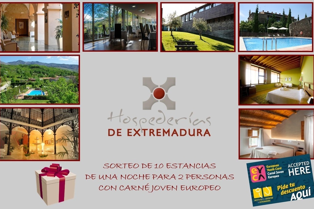 El Instituto de la Juventud de Extremadura e Ibercaja sortean 10 estancias de una noche para dos personas en la red de Hospederías
