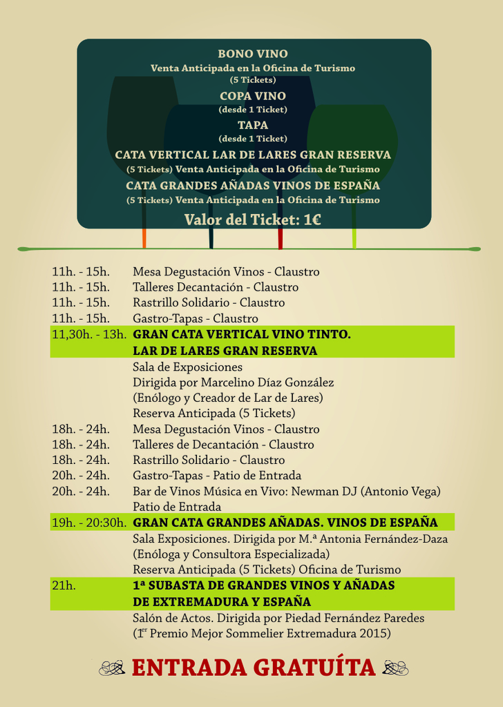 Programa "Encuentro con Grandes Vinos" Programa Gran Evento del Vino 2015 (1)