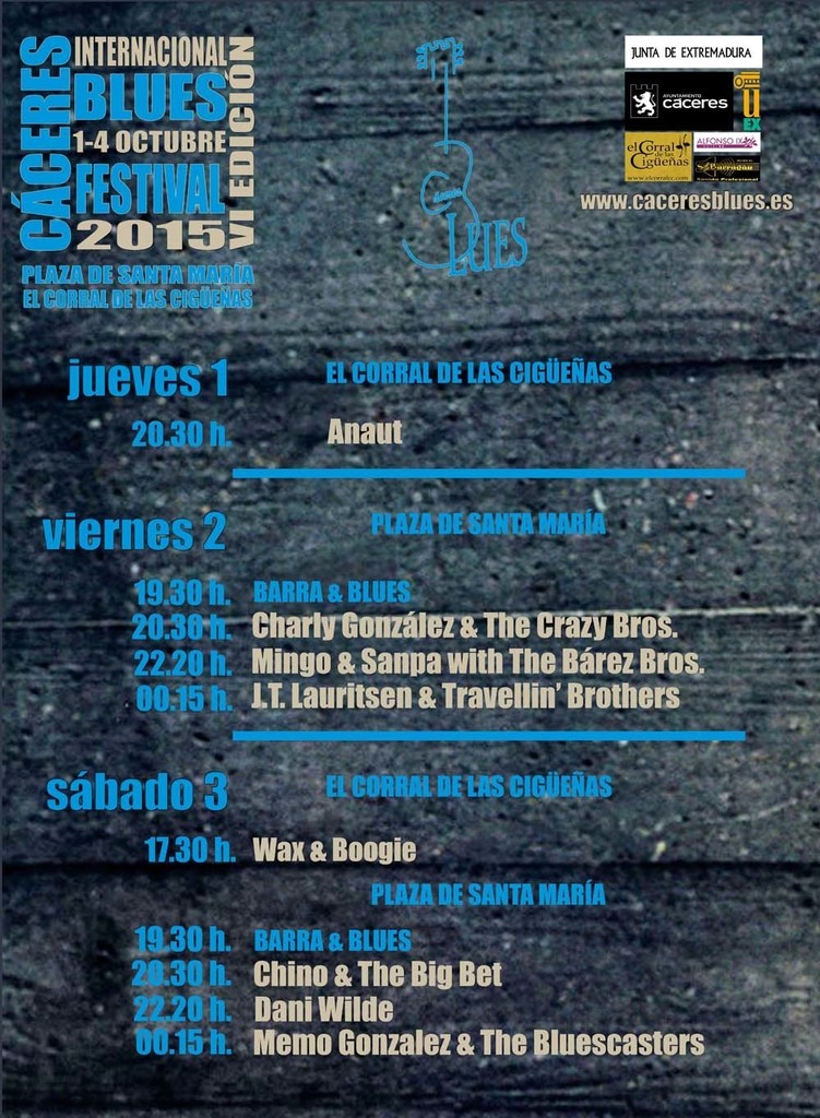 Programa del VI CACERES BLUES FESTIVAL 2015 programa2015 copia