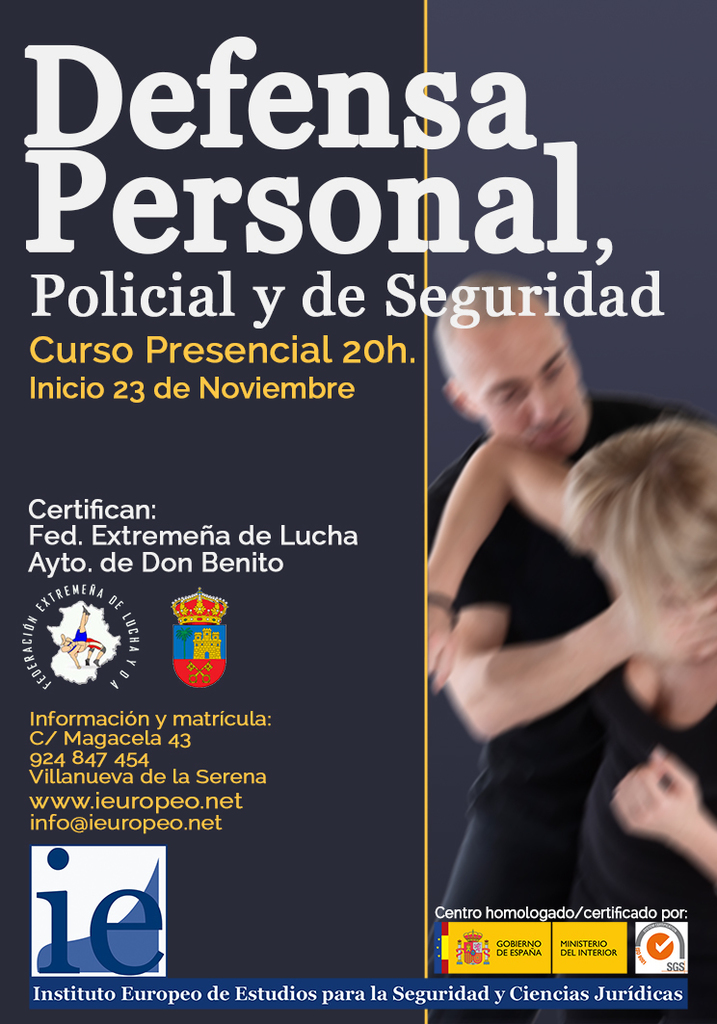 Cursos y Clases IEuropeo Curso Defensa Personal, Policial y de Seguridad