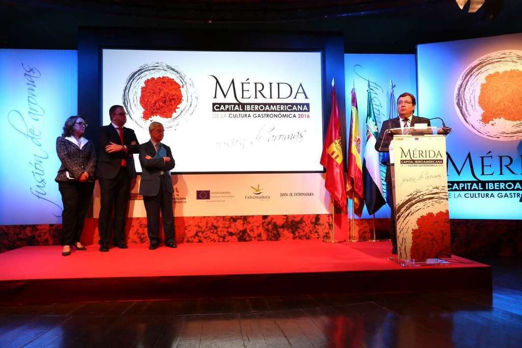 Fernández Vara destaca la gastronomía como vínculo con América Latina que ensalzará la Capitalidad Gastronómica Iberoamericana de Mérida 2016