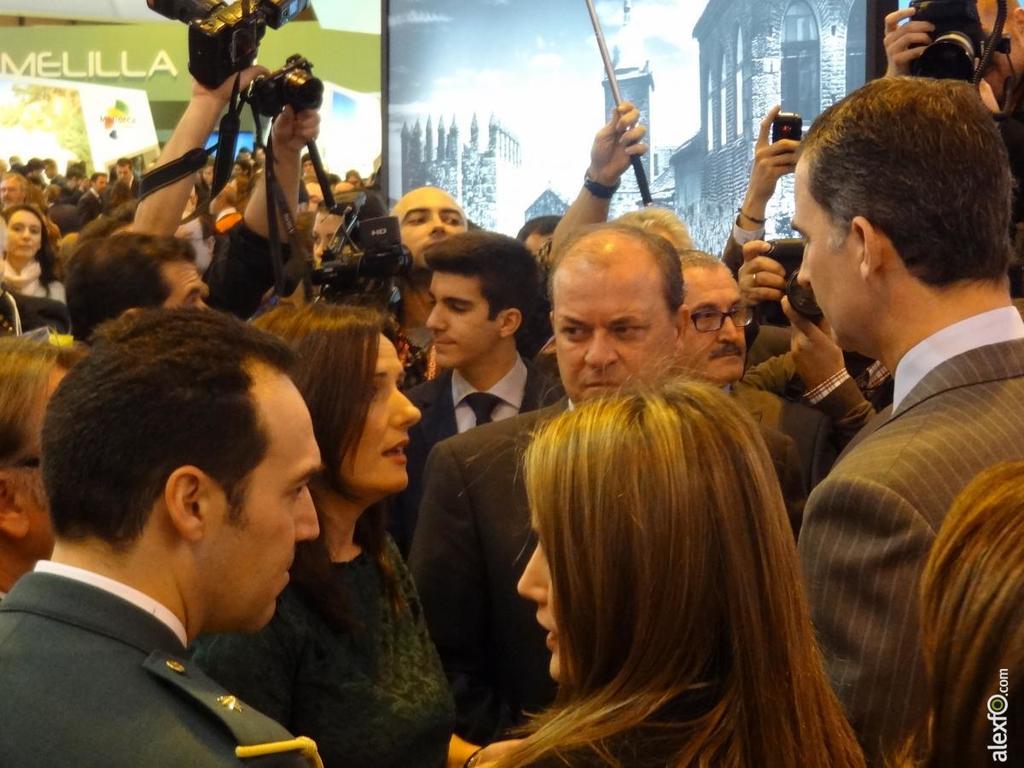 Príncipe Felipe en Stand Extremadura  Visita del príncipe Felipe al Stand de Extremadura en Fitur 2014