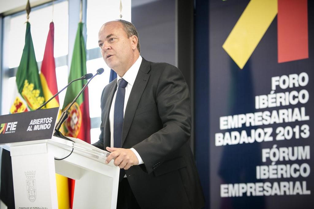 Gobex I Foro Ibérico Empresarial El presidente del Gobierno de Extremadura, José Antonio Monago, participa en el I Foro Ibérico Empresarial