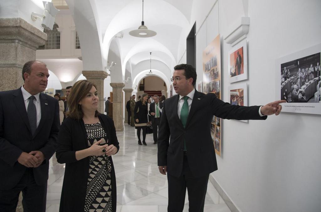 Gobex 30 años de Parlamento de Ext. El presidente del Gobierno de Extremadura, José Antonio Monago, participa junto a la vicepresidenta del Gobierno de España, Sora