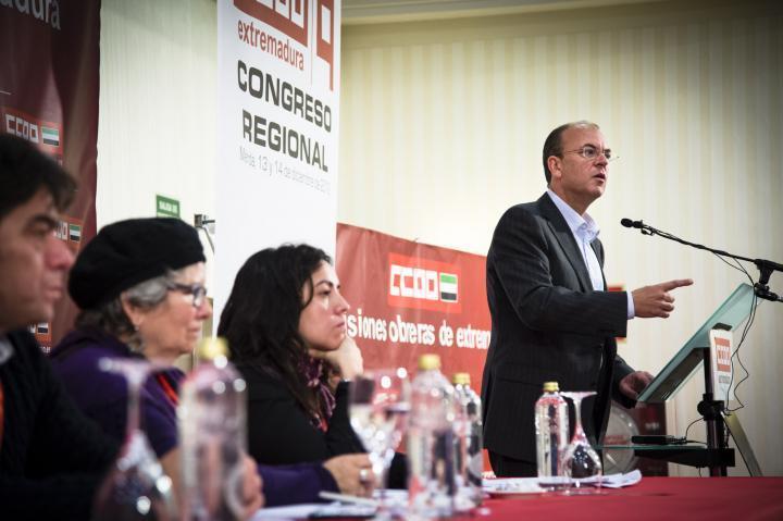 Gobex Congreso CCOO El presidente del Gobierno de Extremadura, José Antonio Monago, participa en el IX Congreso Regional de Comisiones Obreras de Ex