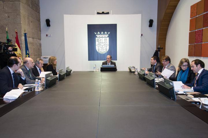 Gobex Consejo de Gobierno del 27/11/2012 El Presidente, José Antonio Monago, y los miembros del Consejo de Gobierno del Gobex, en un momento del Consejo.