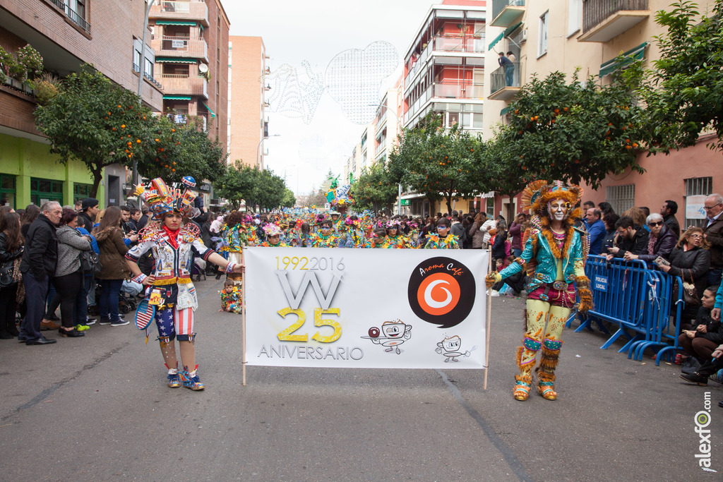 comparsa Wailuku Aloha. 25 Aniversario desfile de comparsas carnaval de Badajoz