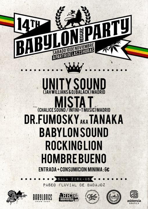 Diseño Gráfico Babylon Reggae Party 14