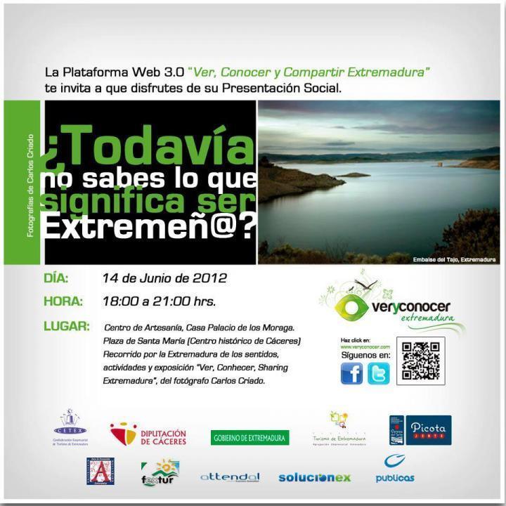 Presentación "Ver y Conocer Extremadura" Invitación a la presentacion social de &quot;Ver y Conocer Extremadura&quot;
