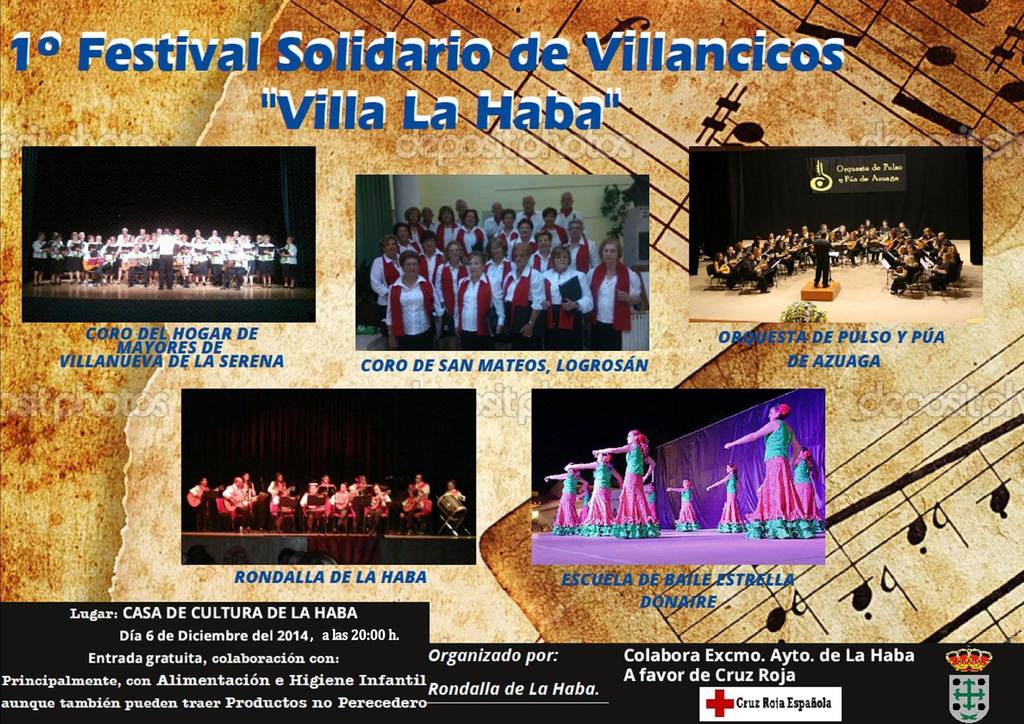Algunos Carteles Concierto Solidario La Haba. 06-12-2014