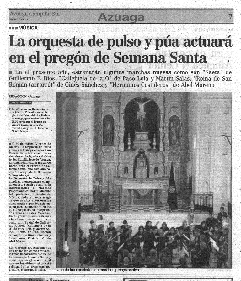Noticias-Prensa Noticias Pregon 2012