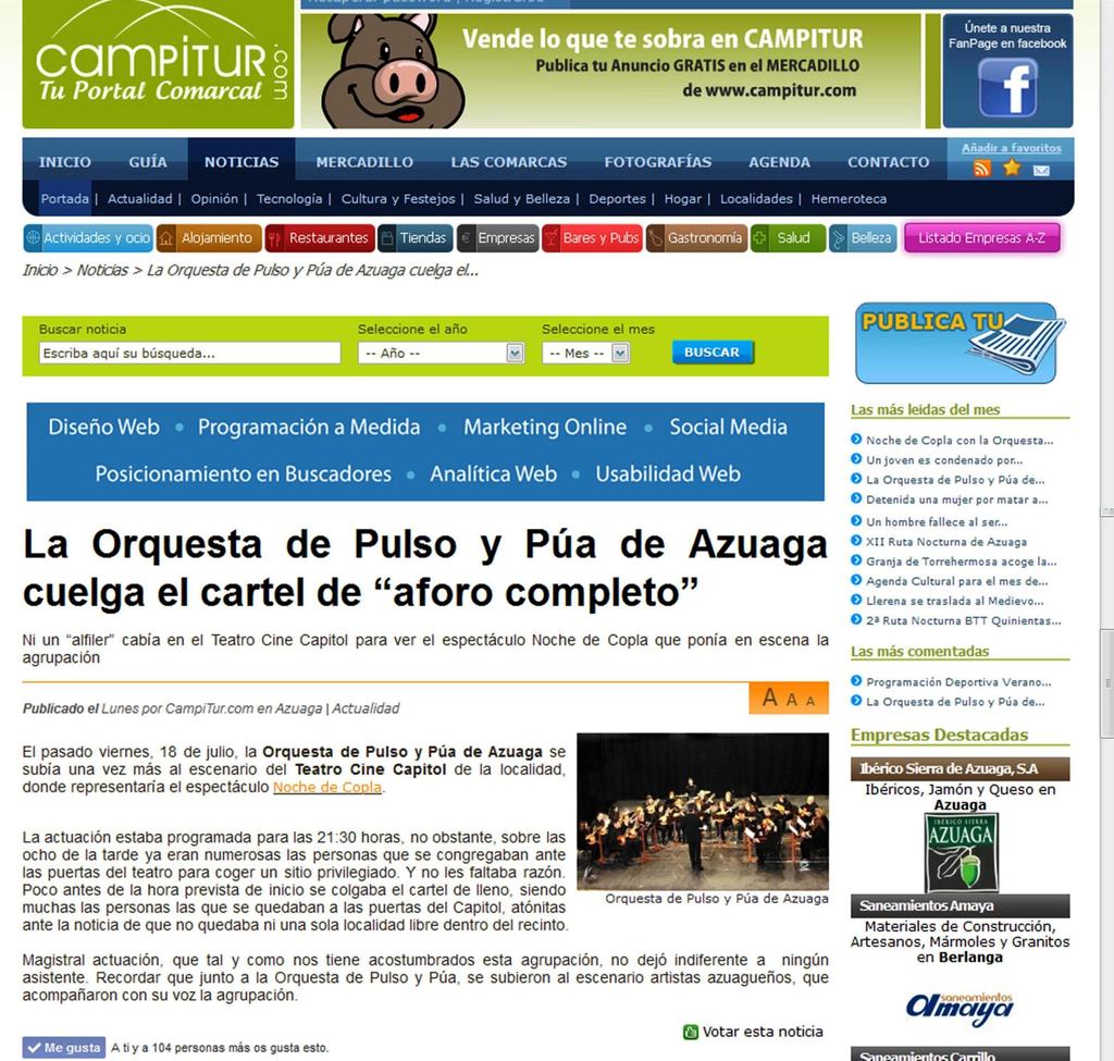 Noticias-Prensa Campitur aforo