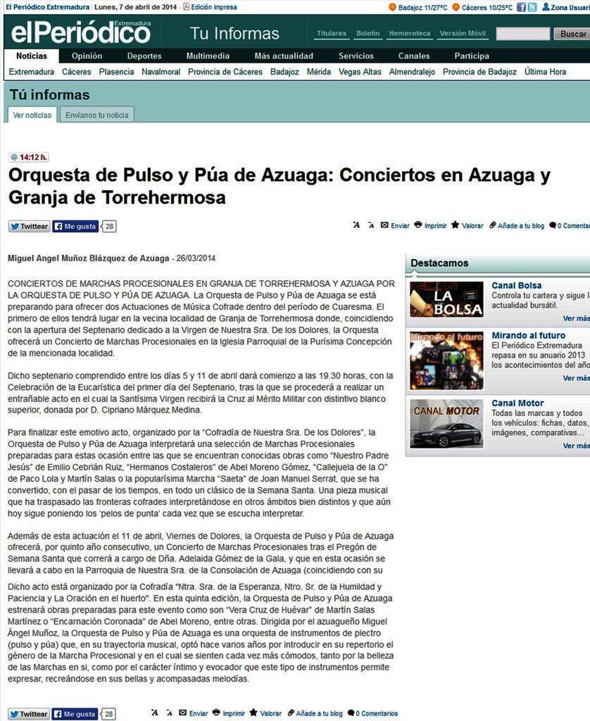 Noticias-Prensa Extremadura Marchas