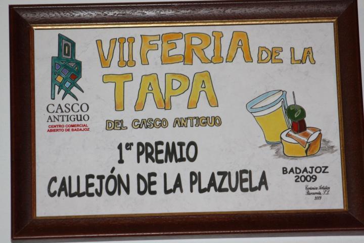 Premios Primer Premio feria de la tapa del Casco Antiguo de Badajoz 2009