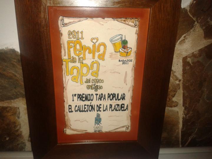 Premios Primer Premio feria de la tapa del Casco Antiguo de Badajoz 2011