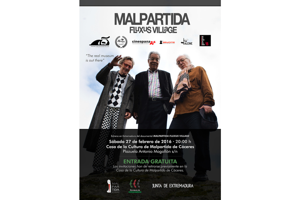 'Malpartida Fluxus Village' se estrena en Malpartida de Cáceres y en la Filmoteca de Extremadura