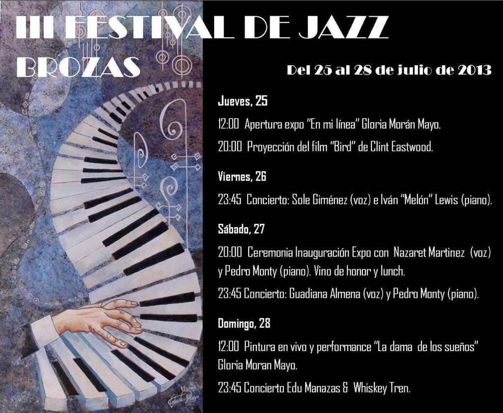 Carteles y promos. Exposiciones Programa completo III Festival de Jazz en Brozas