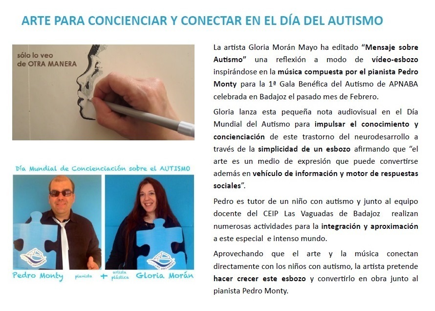 Carteles y promos. Exposiciones Arte para concienciar y conectar en el dia del Autismo