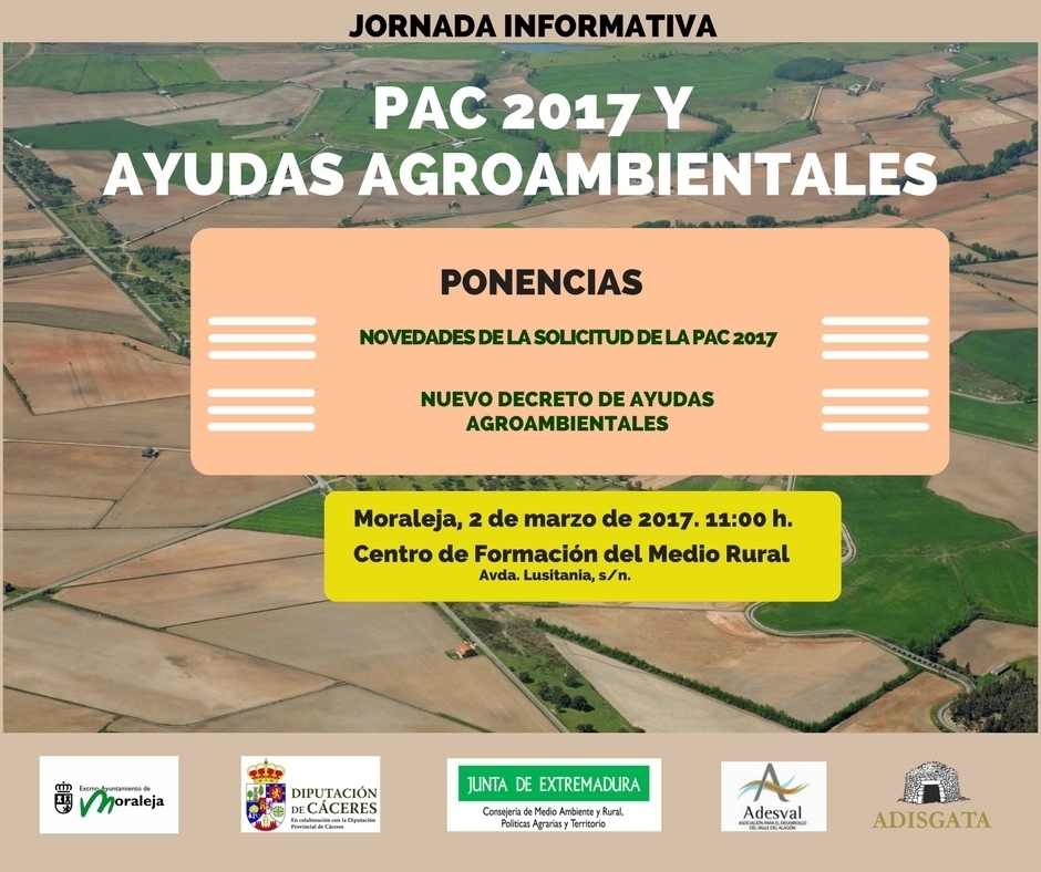 Cartel Jornada PAC 2017 y Ayudas Agroambientales