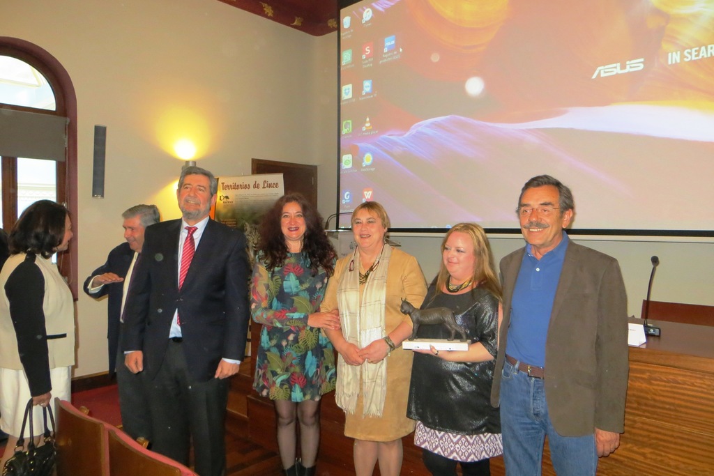 La Mancomunidad de Aguas y Servicios de Llerena recibe el premio a la distinción y el reconocimiento a la conservación del lince ibérico 2016