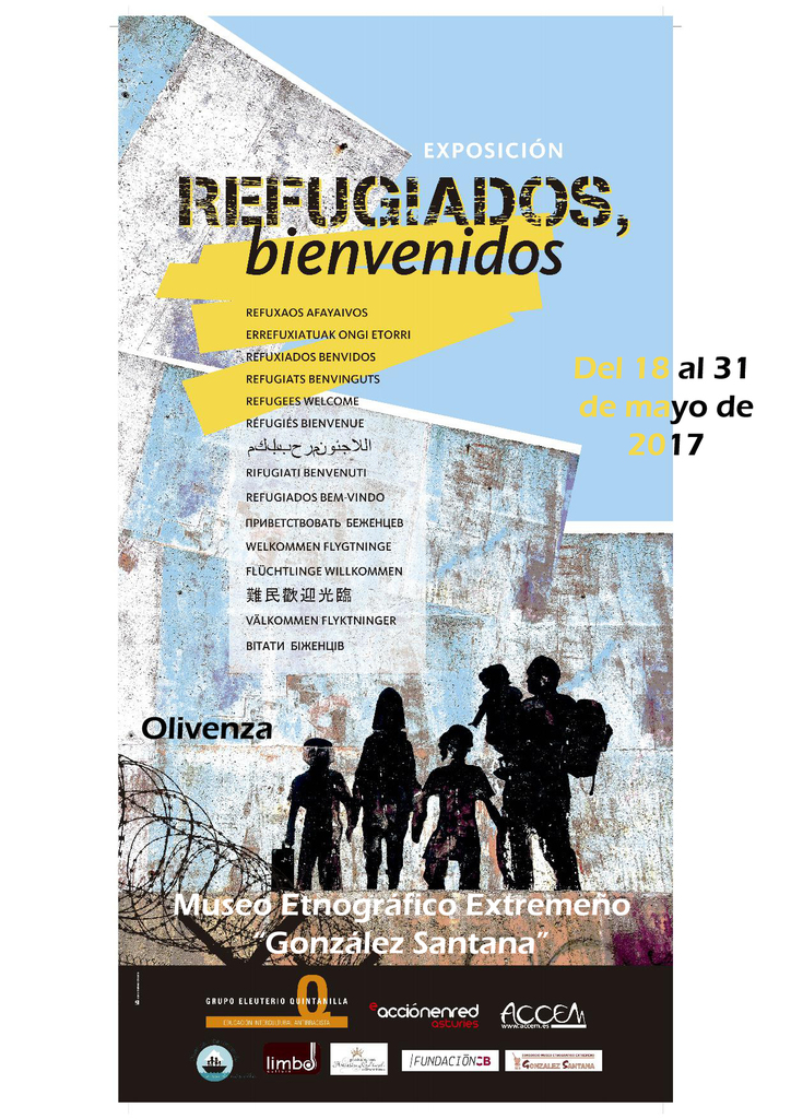 Cartel exposición "Refugiados Bienvenidos"