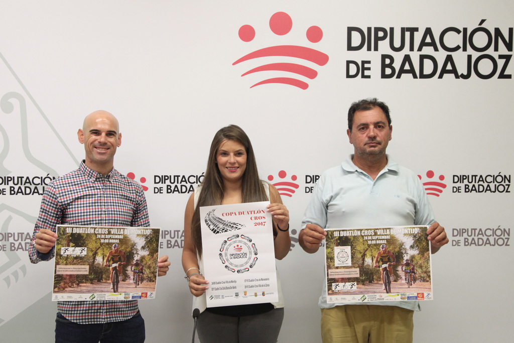 Montijo, Monesterio, Don Benito y La Zarza serán las sedes de la I Copa Diputación de Badajoz Duatlón 2017