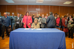 Victoria Bazaga, FEXTUR firma la adhesion al Pacto por el Ferrocarril