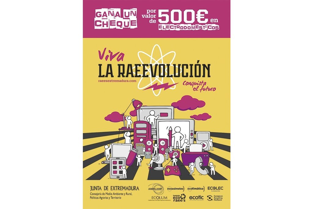 Un total de 228 comercios de Extremadura se suman a la campaña de recogida de residuos eléctricos y electrónicos ‘La Raeevolución’