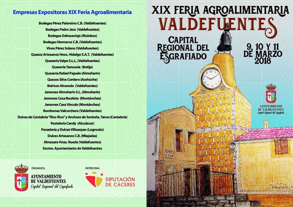Díptico XIX Feria Agroalimentaria (reverso)