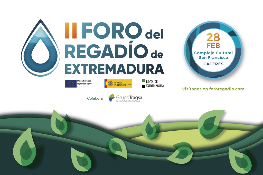 La Junta celebrará el próximo 28 de febrero en Cáceres el II Foro del Regadío de Extremadura