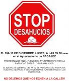 Concentración frente al Ayuntamiento de Badajoz 17-Dic 9:30