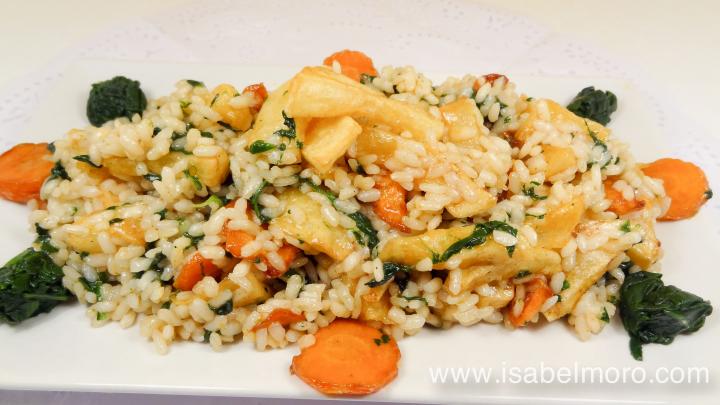 arroz con verdura y patatas. Extremadura