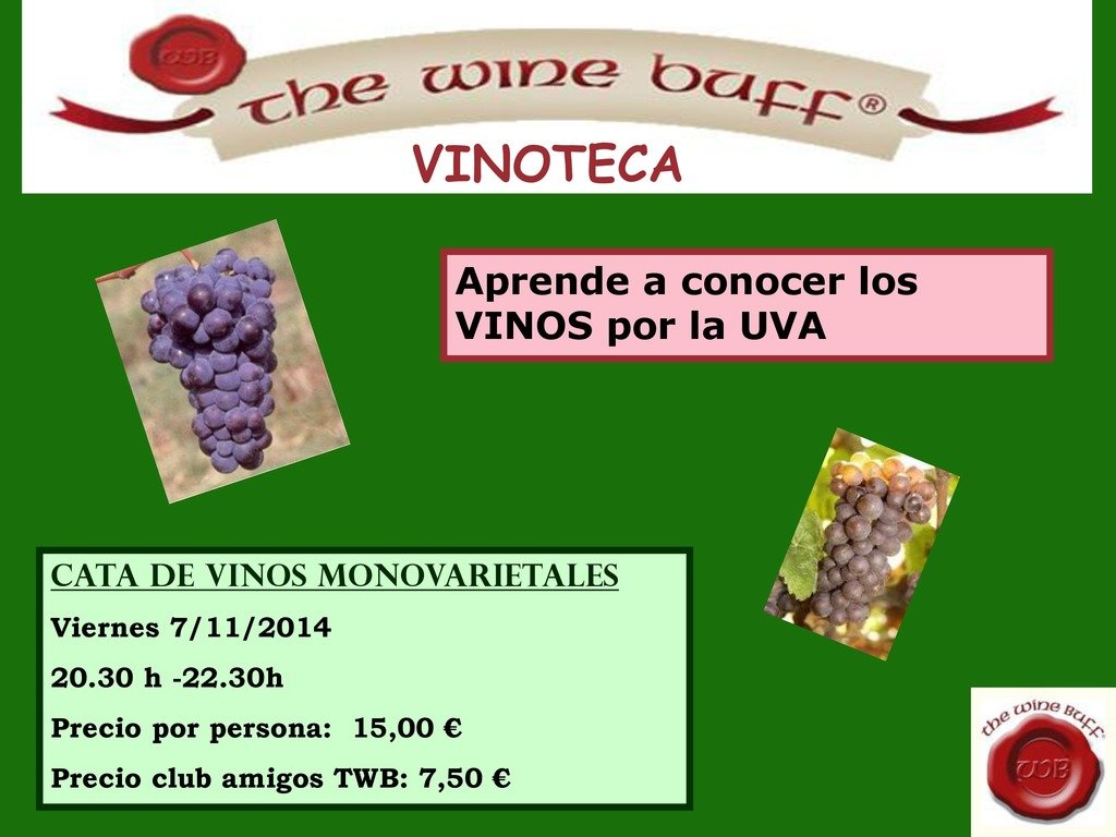Web fotos del muro de the wine buff cata monovarietal