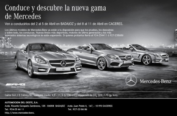 Experiencia Caravana Dream Cars Mercedes Benz en Badajoz - Extremadura