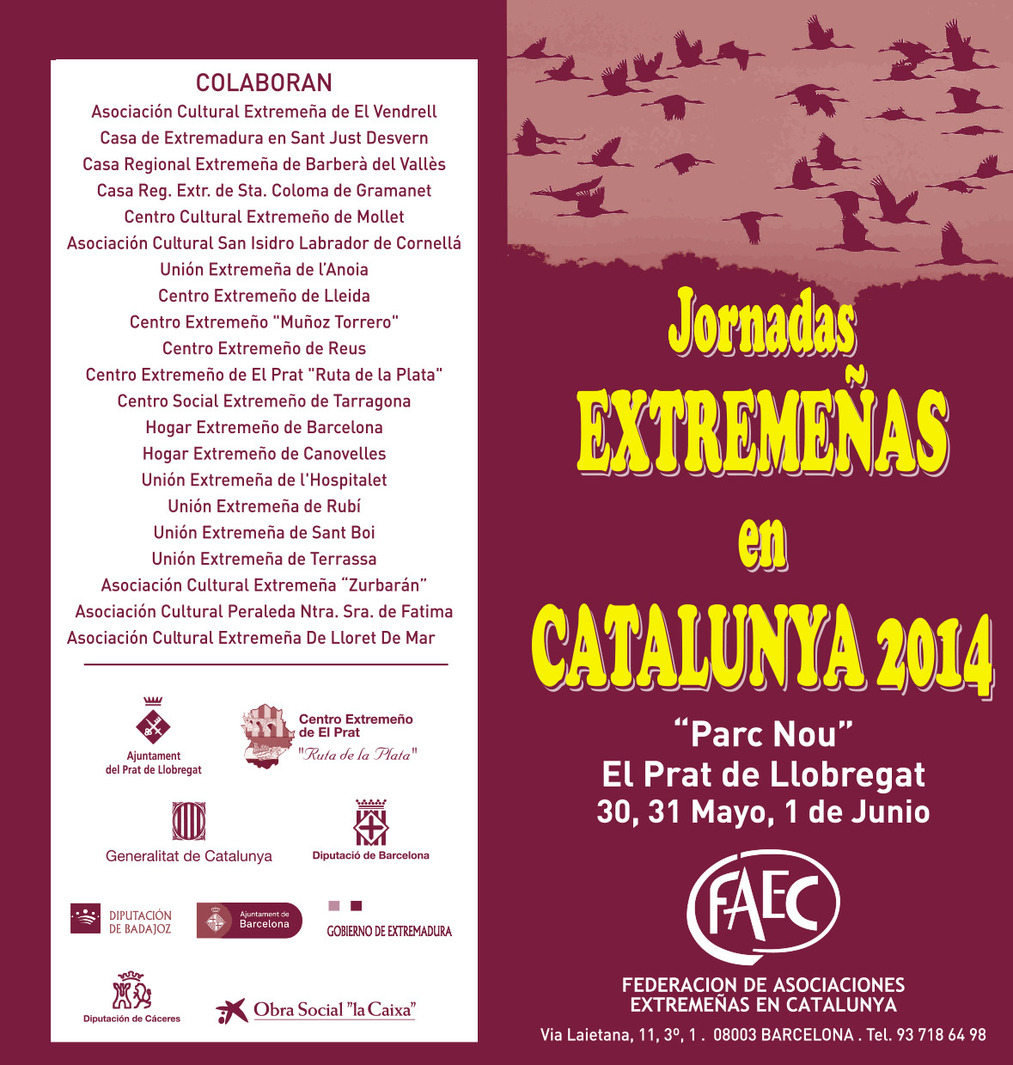 JORNADAS EXTREMEÑAS DE PRIMAVERA EN CATALUNYA 2014