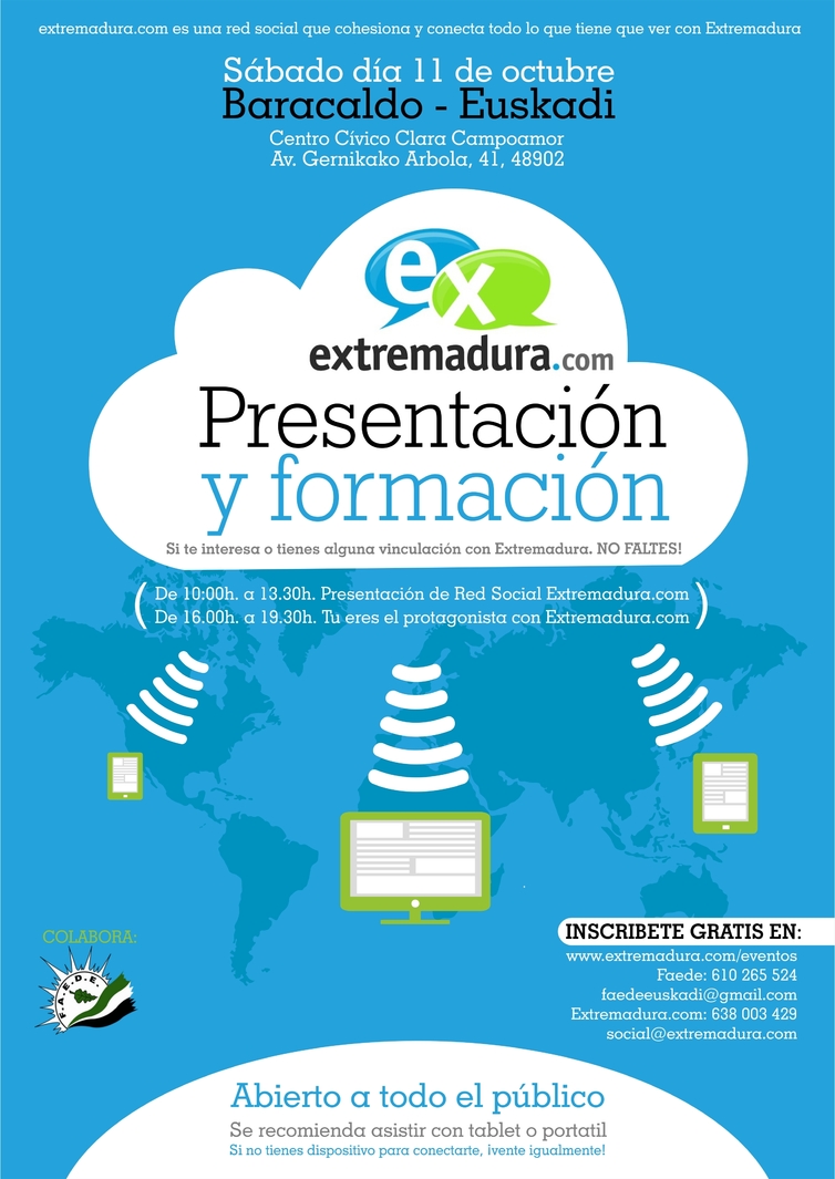 Presentación y Formación de la red social Extremadura.com en Baracaldo