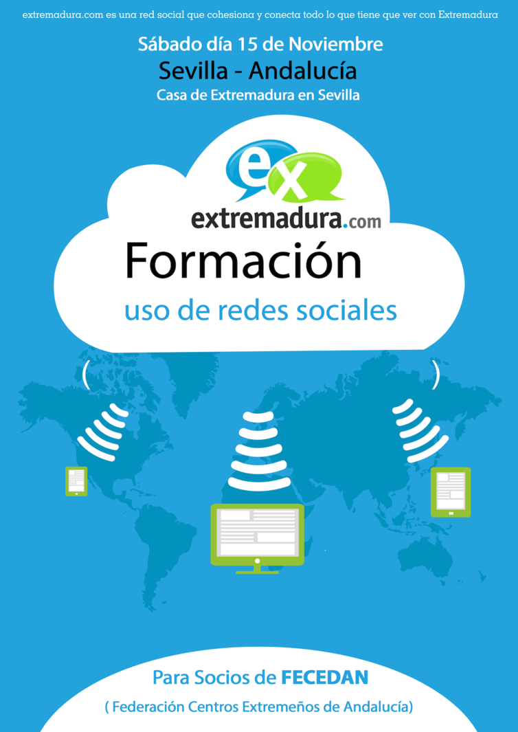 Formación en redes sociales - Extremeños Exterior - Andalucía - Sevilla