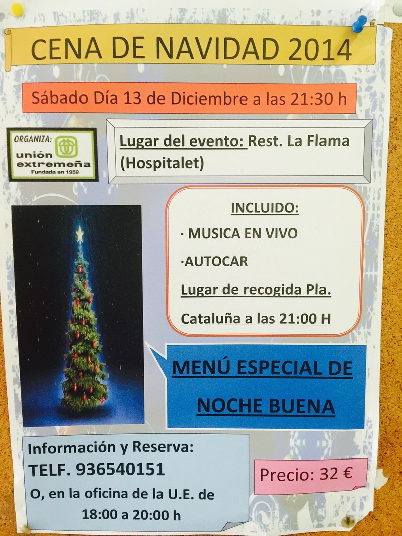 Cena de Navidad 2014 - Unión Extremeña de Sant Boi