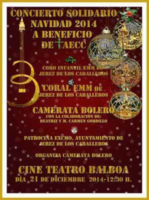 Concierto Solidario Navidad 2014, a beneficio de AECC - Jerez de los Caballeros