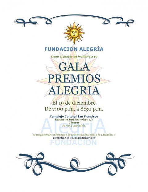 I Gala Fundación Alegría en Cáceres