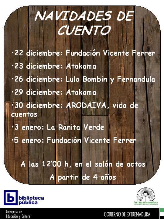 Navidades de cuento, programación navideña de la Biblioteca Pública de Cáceres