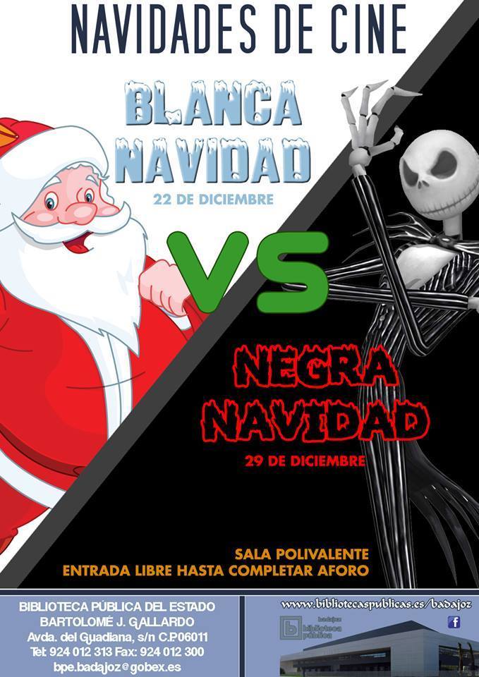 Navidades de Cine, Blanca Navidad contra Negra Navidad - Badajoz