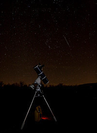 Observación nocturna con telescopio en Badajoz
