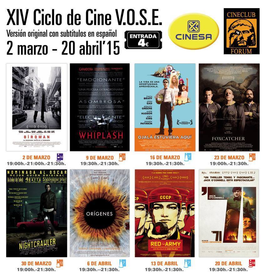 XIV Ciclo de Cine en Versión Original en Mérida