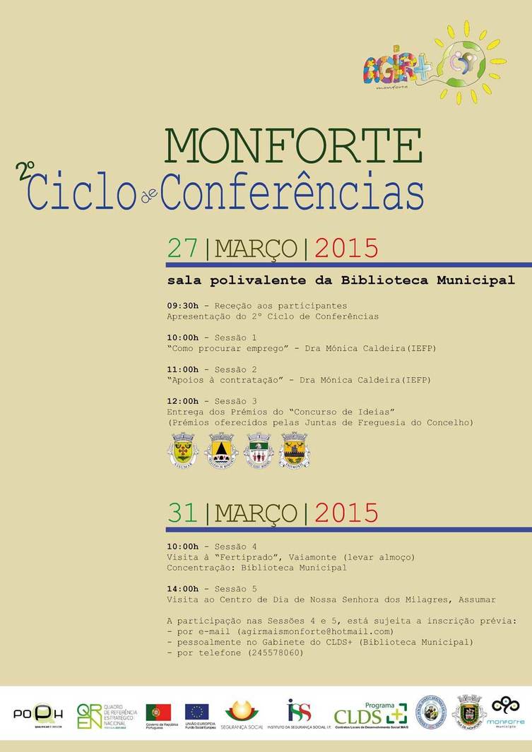 AGIR + Monforte | 2.º Ciclo de Conferências