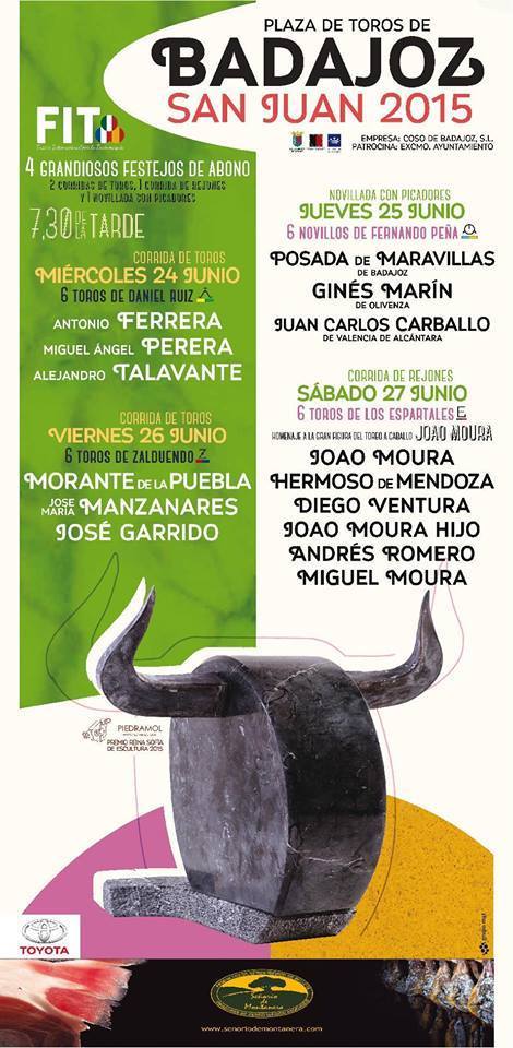 Toros de Badajoz - Feria de San Juan 2015