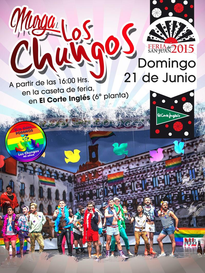 Murga Los Chungos en la Caseta de El Corte Inglés - San Juan 2015