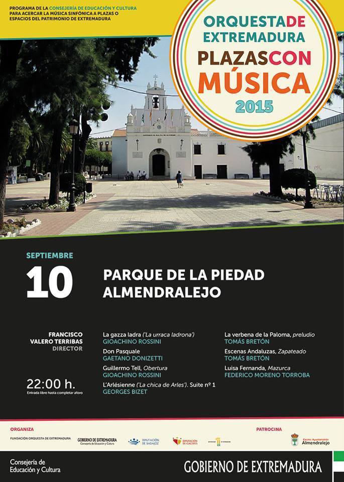 Plazas con Música 2015 - OEX Orquesta de Extremadura - Almendralejo
