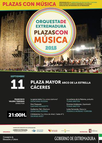 Plazas con Música 2015 - OEX Orquesta de Extremadura - Cáceres