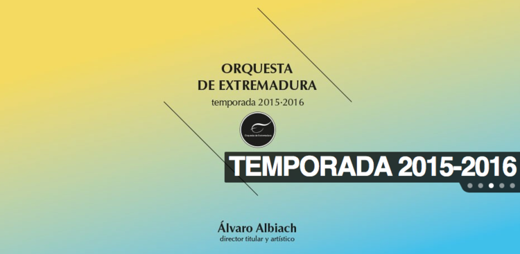 Conciertos de la Orquesta de Extremadura 2015 - 2016